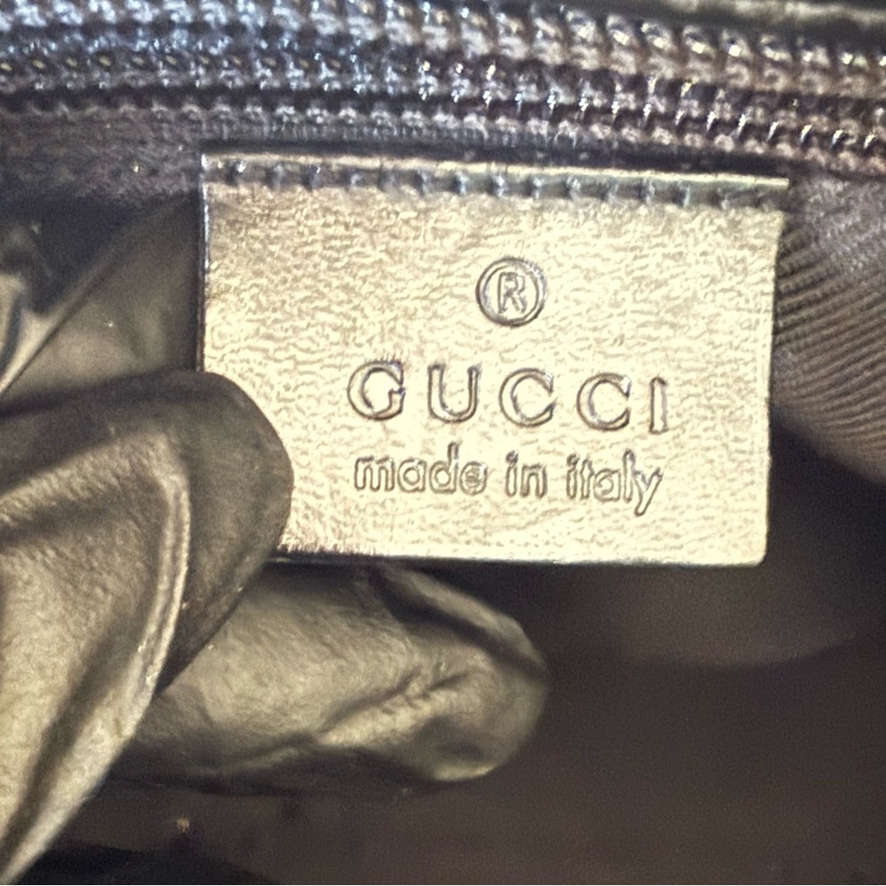 🔥AUTHENTIC GUCCI BLACK DENIM & LEATHER TOTE BAG🔥 - Picture 11 of 16